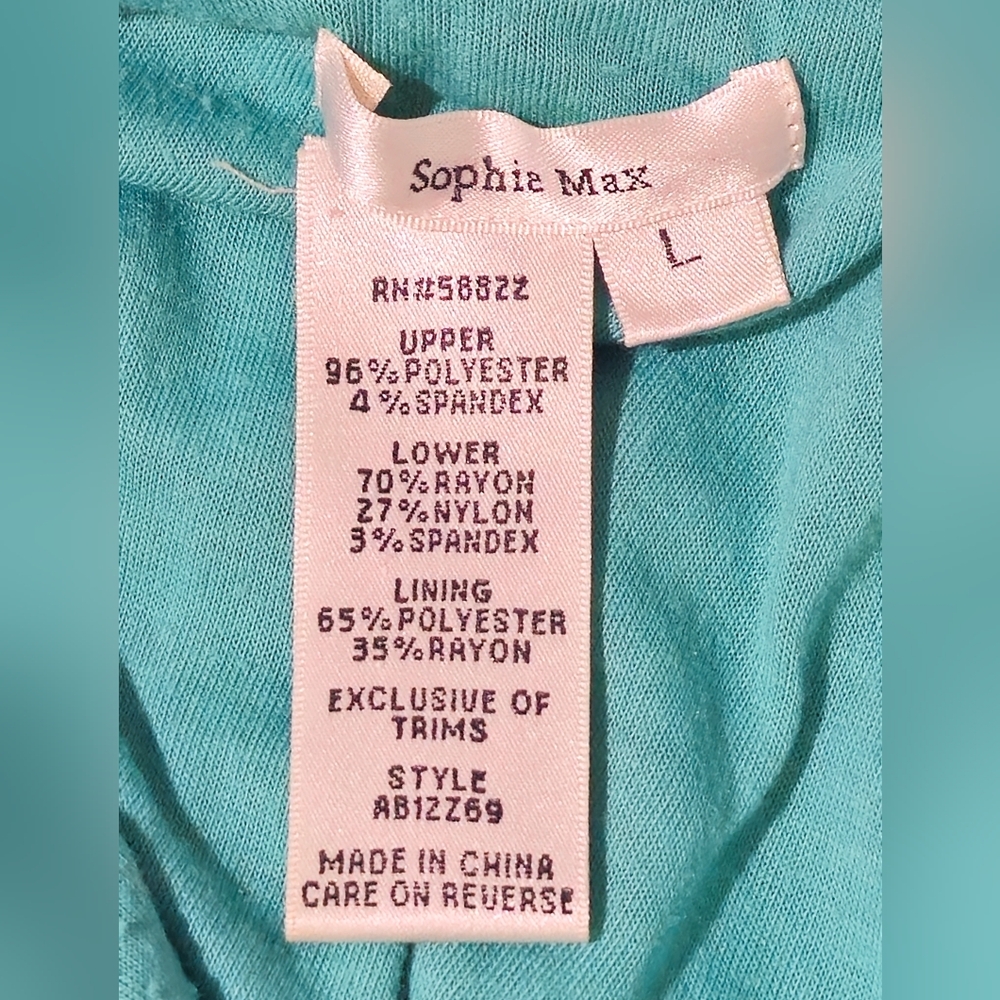 Sophia Max Black and Teal Ruffle Mini Dress image 8